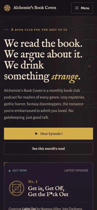 Alchemist’s Book Coven on a phone